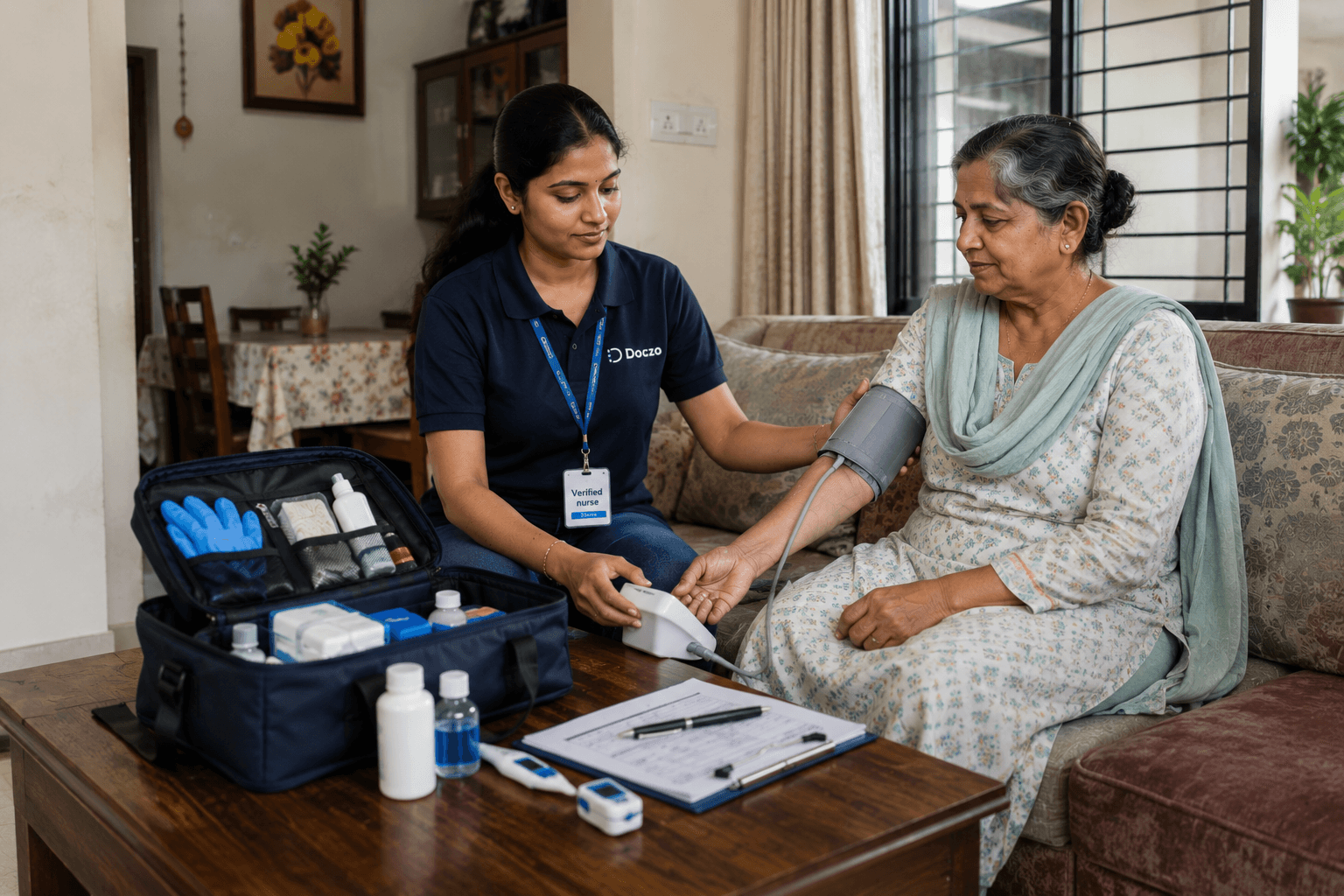 Doczo verified nurse providing nursing care at home in Thiruvananthapuram